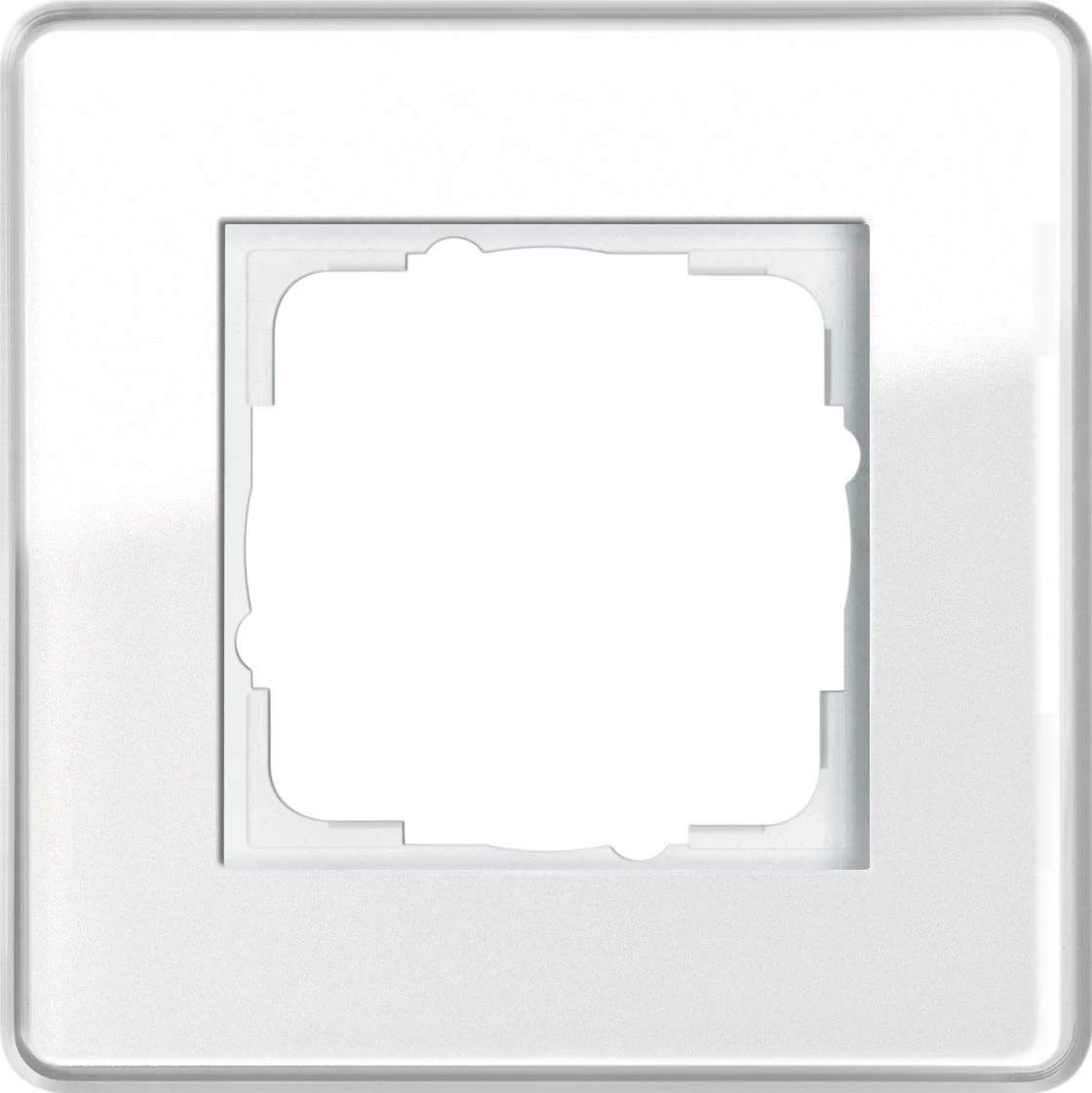  артикул 0211512 название Рамка одинарная, Стекло Белое, серия Esprit