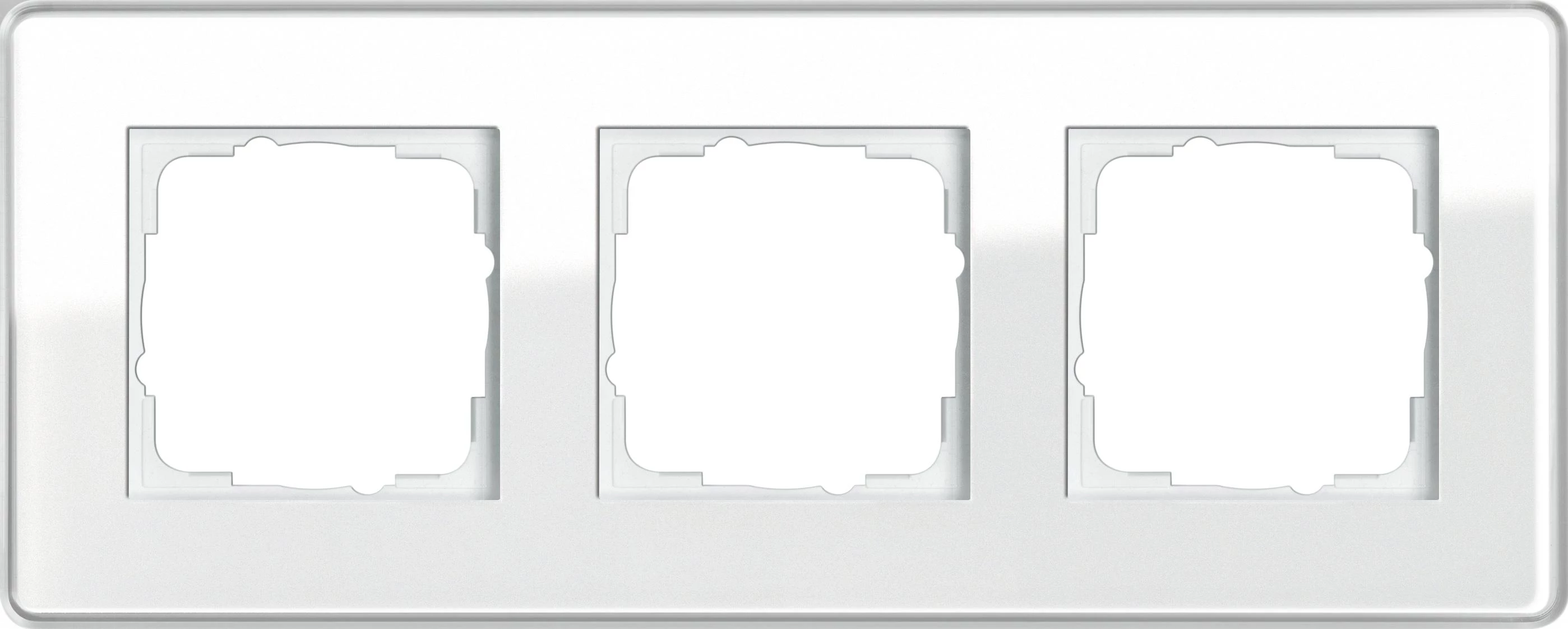  артикул 0213512 название Рамка тройная, Стекло Белое, серия Esprit