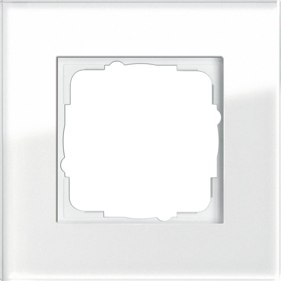  артикул 021112 название Рамка одинарная, Стекло Белое, серия Esprit