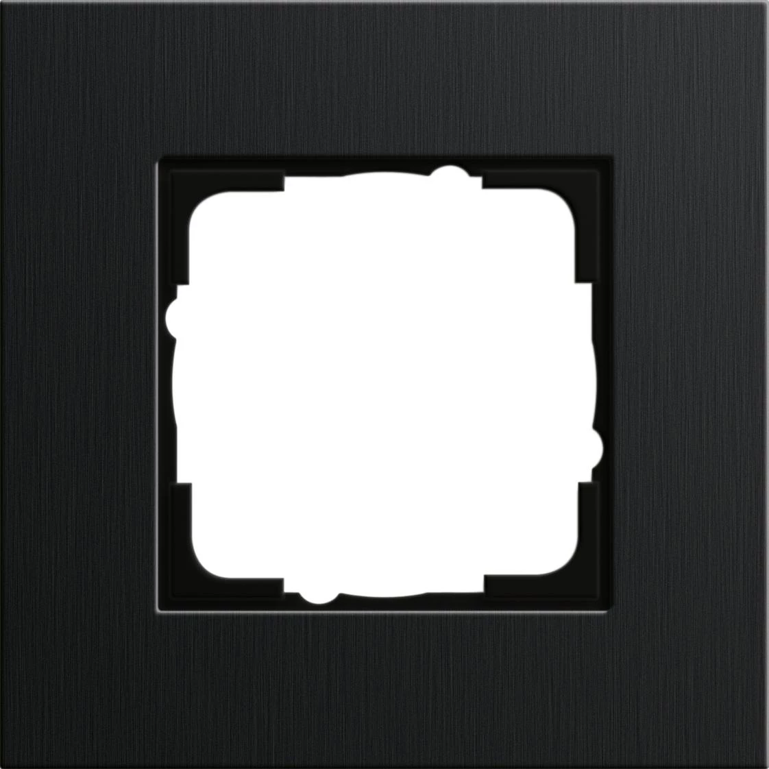  артикул 0211126 название Рамка одинарная, Алюминий Черный (анодированный), серия Esprit