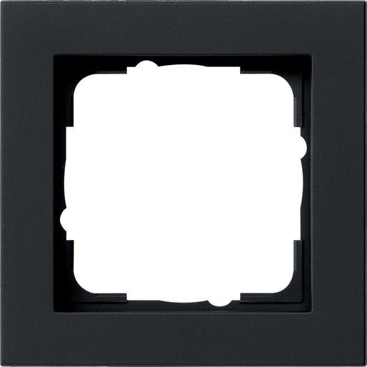  артикул 021109 название Рамка 1-ая (одинарная), цвет Черный матовый, E2, Gira