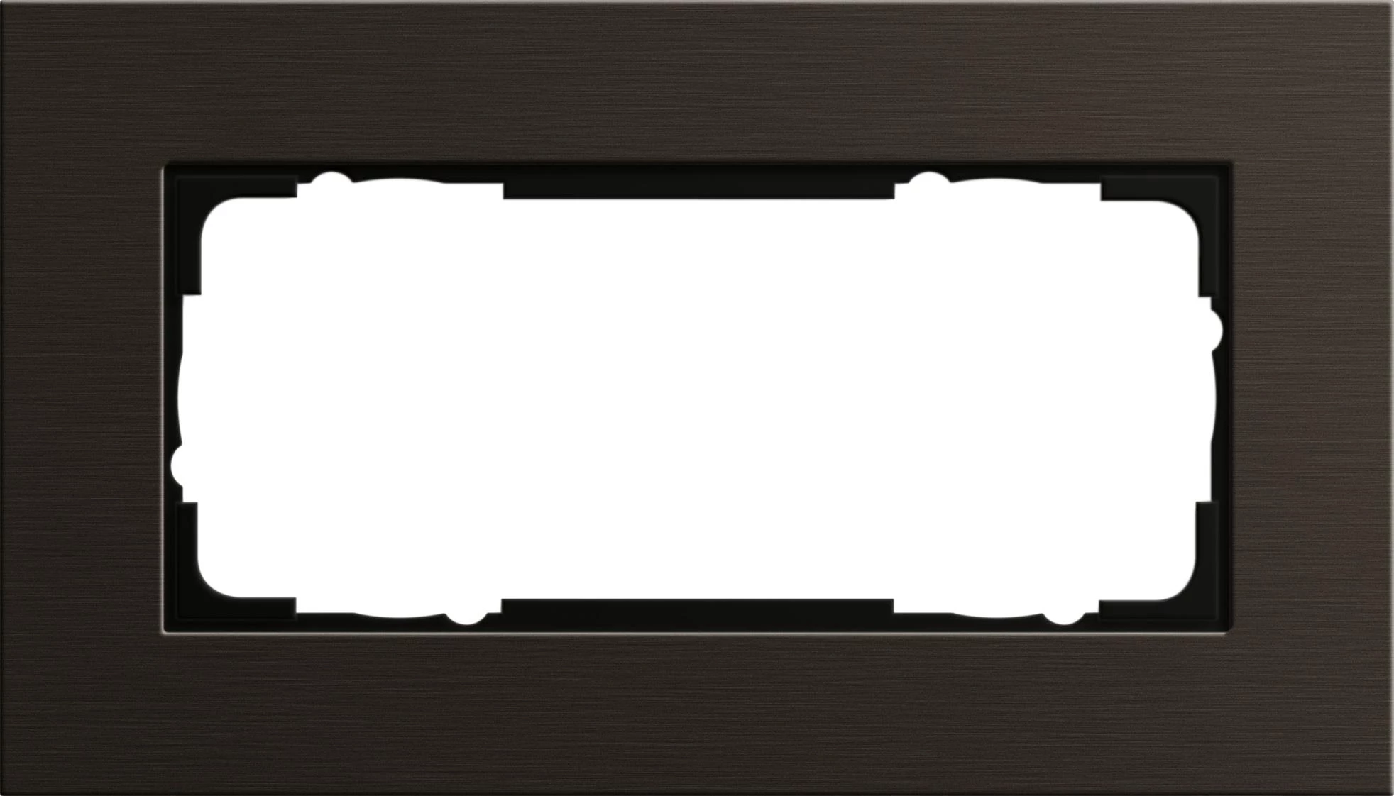  артикул 1002127 название Рамка двойная без перегородки, Алюминий Коричневый (анодированный), серия Esprit