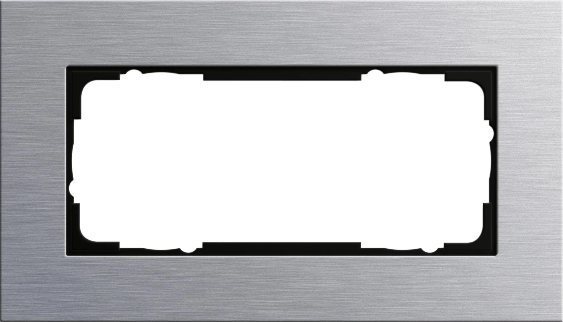  артикул 100217 название Рамка двойная без перегородки, Алюминий (металл), серия Esprit