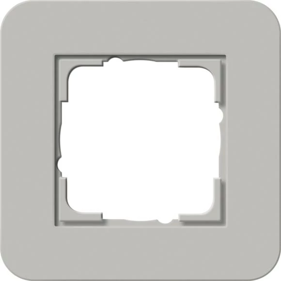  артикул 0211412 название Рамка одинарная, Серый/Белый глянцевый, серия E3