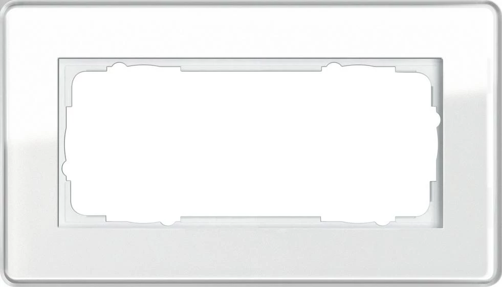  артикул 1002512 название Рамка двойная без перегородки, Стекло Белое, серия Esprit
